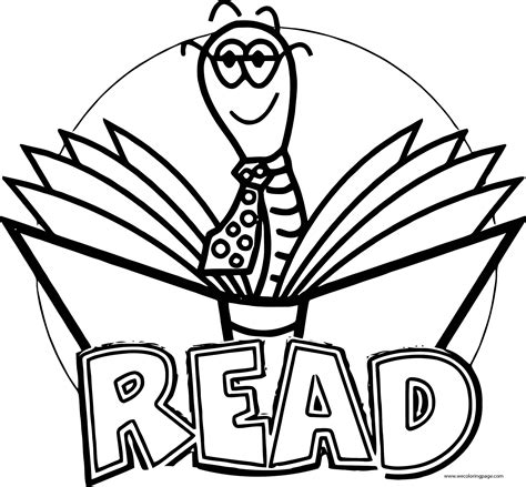 English Teacher Read Coloring Page