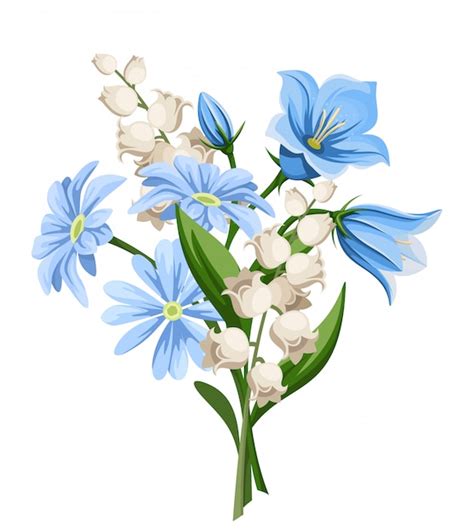 Premium Vector Spring Flowers Bouquet Illustration