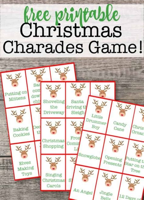 Christmas Charades Free Printable Game For Families MomOf6