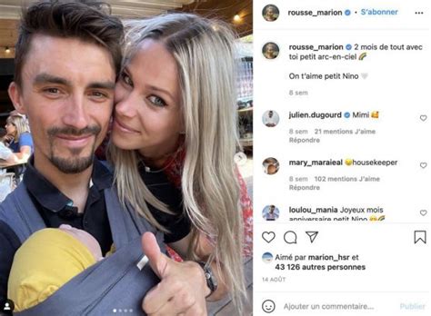 Marion Rousse Et Son Fils Nino En L Absence De Julian Alaphilippe Le Petit Gar On Assure