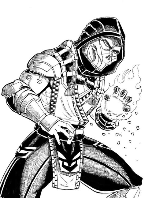 Sub Zero Coloring Pages Mortal Kombat Coloring Pages Coloring 10004