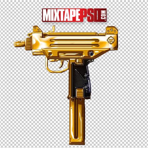 Gold Trap Machine Gun Template Graphic Design Mixtapepsdscom