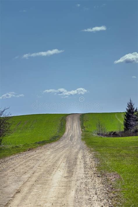 Gravel Road To The Hill Stock Image Image Of Empty 233972067