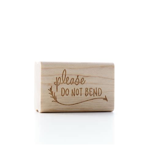 Please Do Not Bend Stamp Rubber Stamps By Jennifer Montgomery Minted