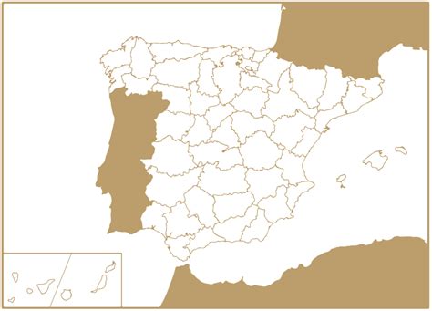 Mapa Mudo De España Mapa Político Paneduca