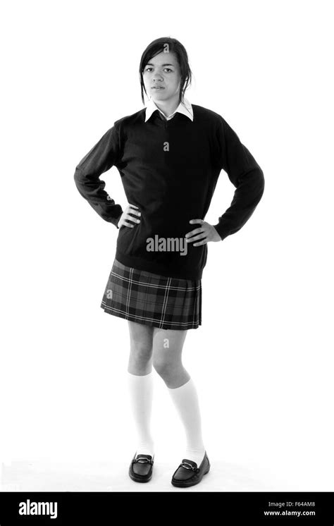 Pretty Teen Girl In Plaid Cut Out Stock Images And Pictures Alamy