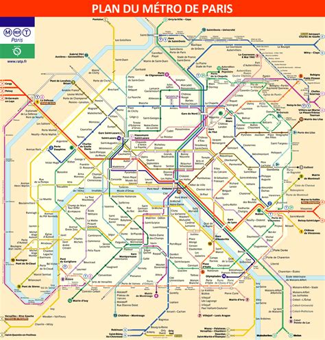 Plan Du Métro De Paris 2018 Lignes Horaires État Du Trafic