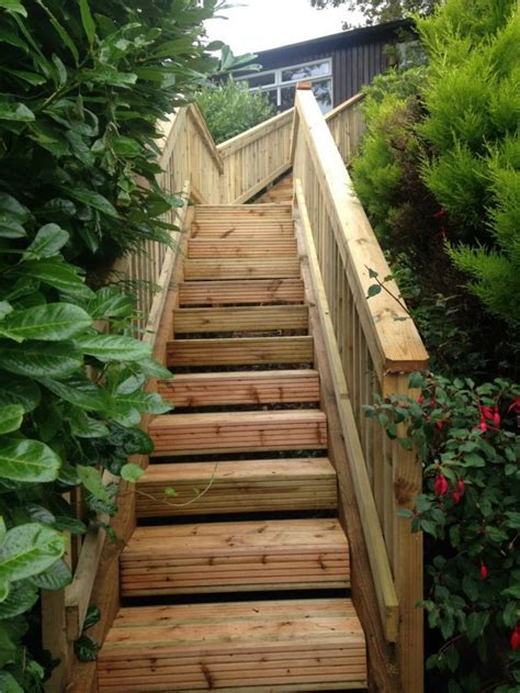 Attractive Outdoor Stairs Play Up The Exterior Appearance Garden
