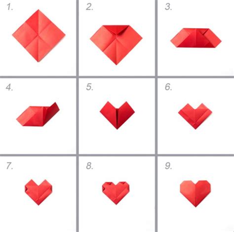 Dos Formas De Doblar Una Tarjeta De Corazón De Origami Para El Día De