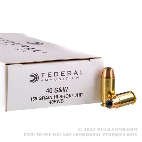 1000 Rounds Of Bulk 40 Sandw Ammo By Federal 155gr Jhp