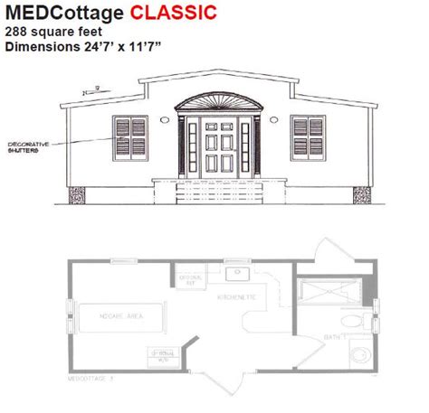 Medcottage Classic Floor Plan Sf X Tiny But