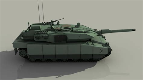 Turkish main battle tank ALTAY 3D Model MAX OBJ - CGTrader.com