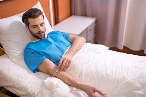 Male Patient In Hospital Stock Photo Image Of Injection 90357556