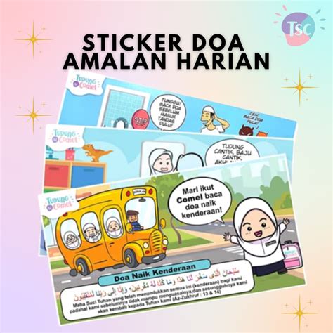 Sticker Label Doa Naik Kenderaan Doa Melihat Cermin Doa Masuk Tandas Shopee Malaysia