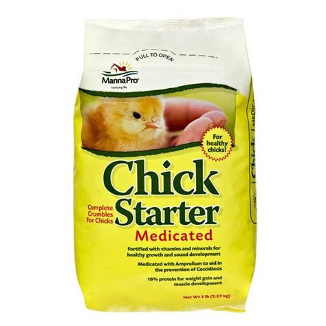 Manna Pro Chick Starter Medicated Chick Feed Formulated With