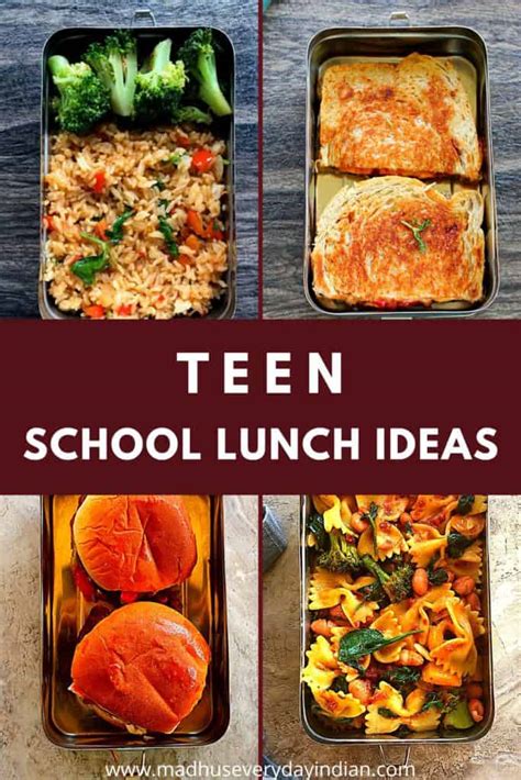 Vegetarian School Lunch Ideas For Teens Madhus Everyday Indian