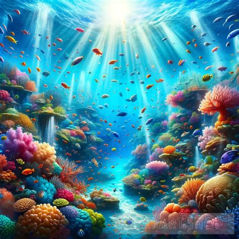 Digital Painting Oceans Secrets Marine Marvel