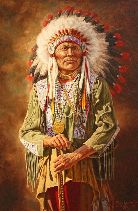 A Native American Chief Native American Chief Native American Art