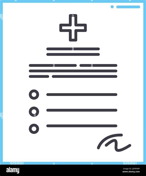 Haelth Regulations Line Icon Outline Symbol Vector Illustration Concept Sign Stock Vector