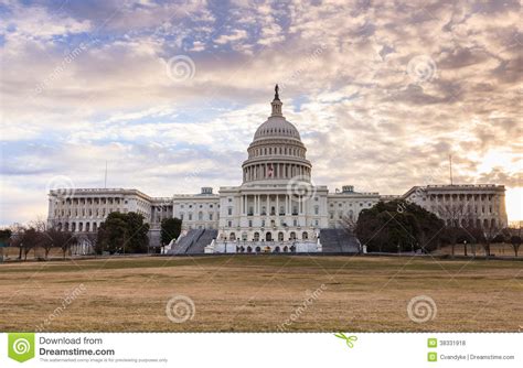 Us Capitol Building Washington Dc Sunrise Stock Photo Image Of