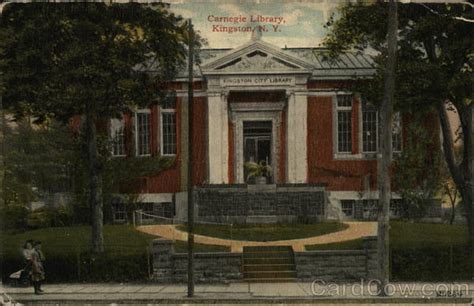 Carnegie Library Kingston Ny Postcard