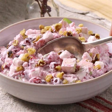 Creamy Cranberry Salad Recipe Cranberry Salad Holiday Recipes