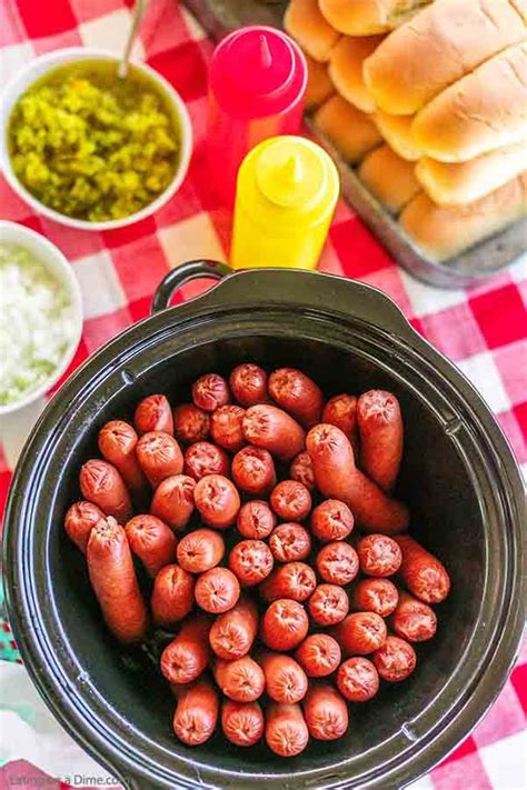 How To Cook Hot Dogs In Crock Pot Easy Slow Cooker Hot Dogs