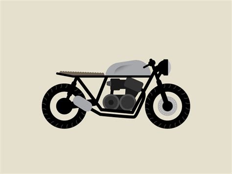 Cafe Racer Bike Sketch Bike Illustration Motorcycle Illustration