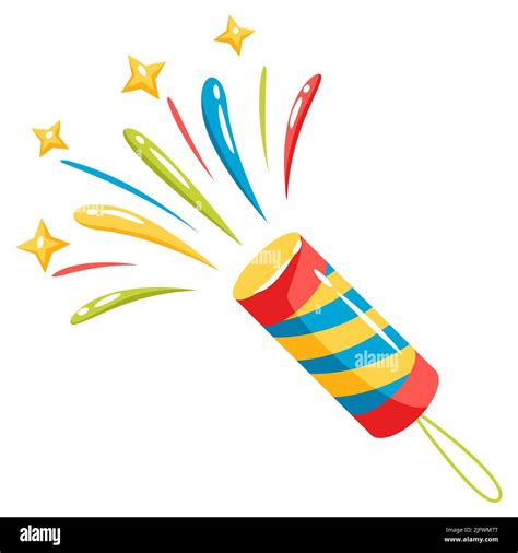 Illustration Of Exploding Party Popper With Confetti Decoration For