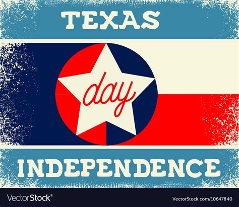 Texas Independence Day Royalty Free Vector Image