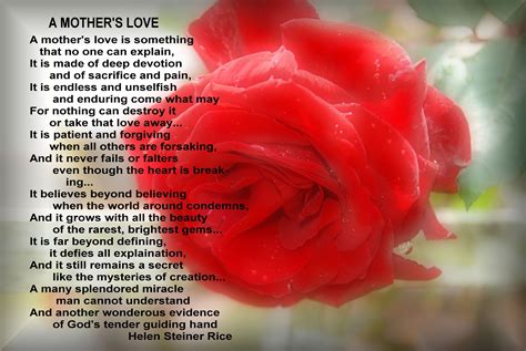 Happy Mothers Day Poem A Mothers Love By Helen Steiner Rice