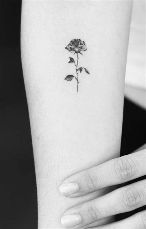 Small Black Rose Tattoo Ideas For Women Single Flower