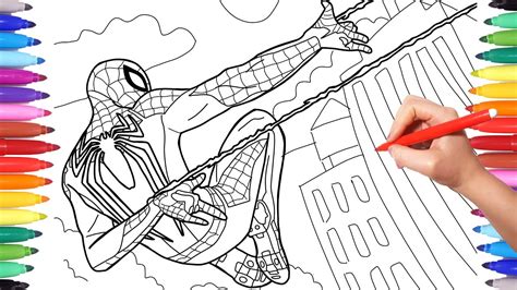Spiderman Ps4 Colouring Pages - Free Colouring Pages