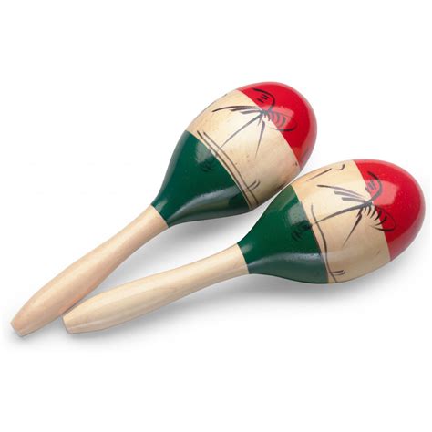 Stagg Mrw 26m Oval Wooden Maracas Mexican Finish 26cm 102 Rich