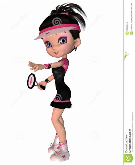 Cute Tennis Player Stock Images Image 18520844