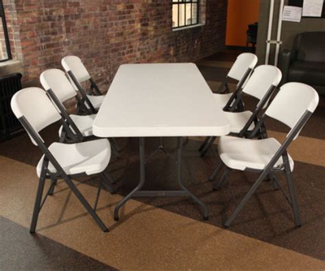 Lifetime Folding Table 22901 6 Ft White Granite Color 1 Pack On Sale