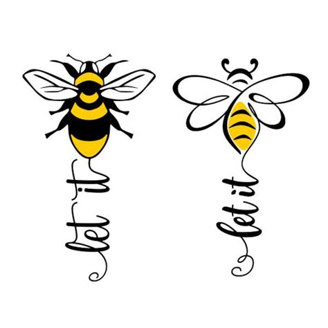 Let It Bee Cuttable Design Svg Png Dxf And Eps Designs Cricut Etsy