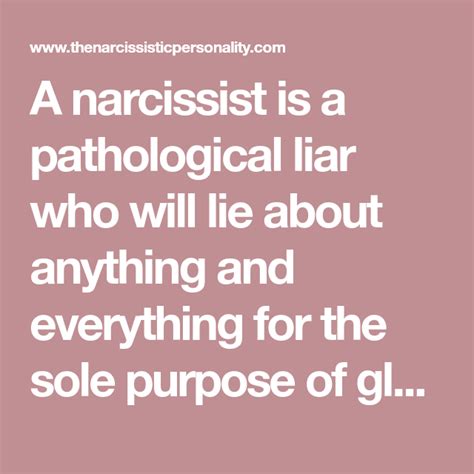 The Pathological Liar A Personality Disorder Characterized By A