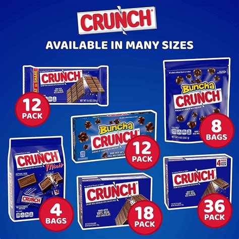 Crunch 100 Real Milk Chocolate Candy Bars Perfect Valentines Day