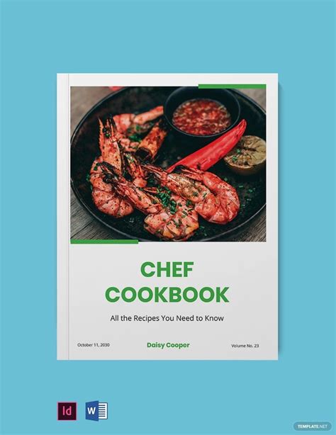 Digital Chef Cookbook Template In Word Indesign Pdf Download