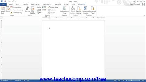 Word 2013 Tutorial Creating A Form Microsoft Training Lesson 213 Youtube
