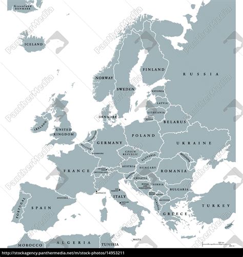 Maps are also distinct for the global knowledge required to construct them. europa länder politische karte - Lizenzfreies Bild ...