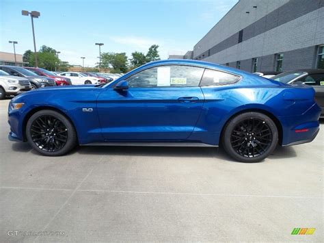 Lightning Blue 2017 Ford Mustang Gt Premium Coupe Exterior Photo