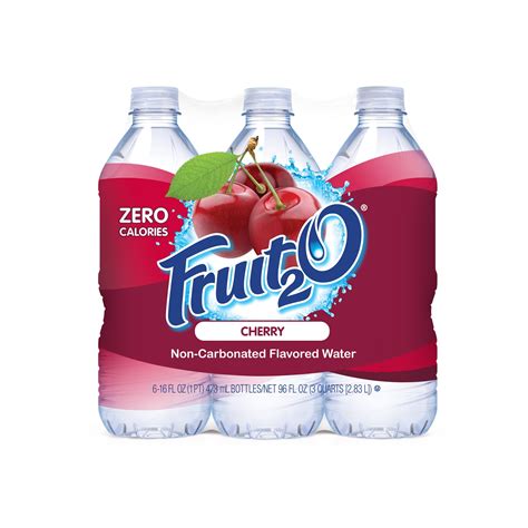 Fruit2o Cherry Flavored Water Zero Calorie Drink 6 Count 16 Fl Oz