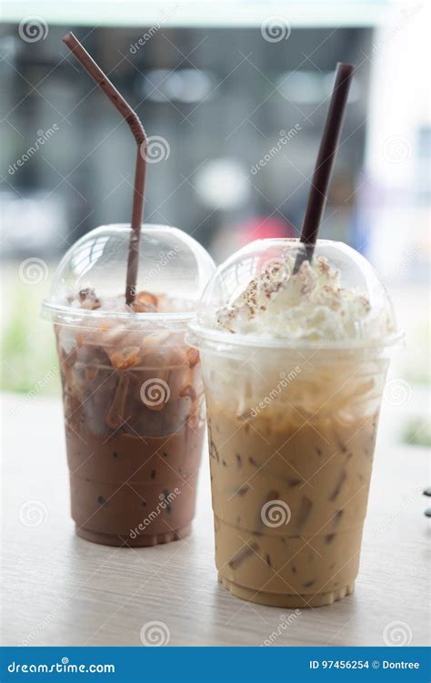 Ice Coffee With Whipped Cream Stock Photo Image Of Whipped Milkshake
