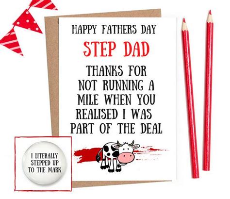 funny step dad fathers day card funny step fathers day card etsy uk funny fathers day card