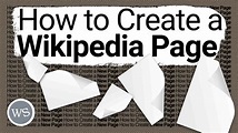 How to Create a New Wikipedia Page | Tutorial - YouTube