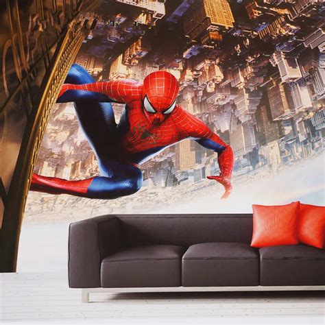 Spider Man Photo Wallpaper Custom 3d Wallpaper Marvel Movies Wall