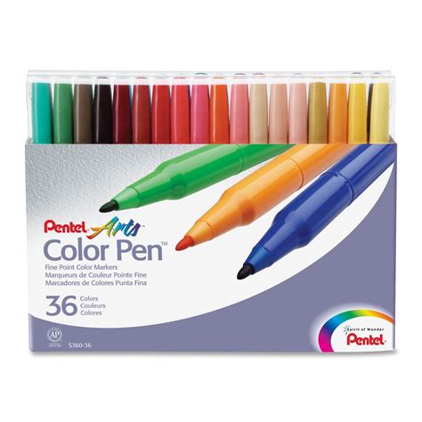 Pentel Color Pen Set Of 36 Assorted Only 958