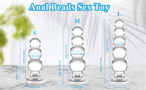 Small Glass Anal Beads Crystal Butt Plug Adult Sex Toy G Spot Personal Massage